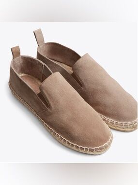 Vince Robin Suede Espadrille Slip-Ons in Taupe size 7